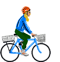 Paperboy on bicycle